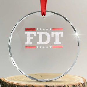 FDT Crystal Glass Ornament Resistance Resist Tyranny Support TS10 Transparent Glass 3'' Circle Print Your Wear