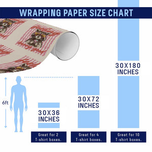 Feeling Berry Good Wrapping Paper Roll Funny Raccoon Strawberry Summer Vibes TS14 Print Your Wear