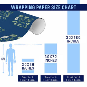 Feeling Lucky St Patricks Day Coquette Shamrock Wrapping Paper Roll TS11 Print Your Wear