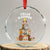 Feliz Navidog Dog Funny Xmas Crystal Glass Ornament TS09 Transparent Glass 3'' Circle Print Your Wear
