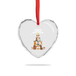 Feliz Navidog Dog Funny Xmas Heart Crystal Glass Ornament TS09 Print Your Wear