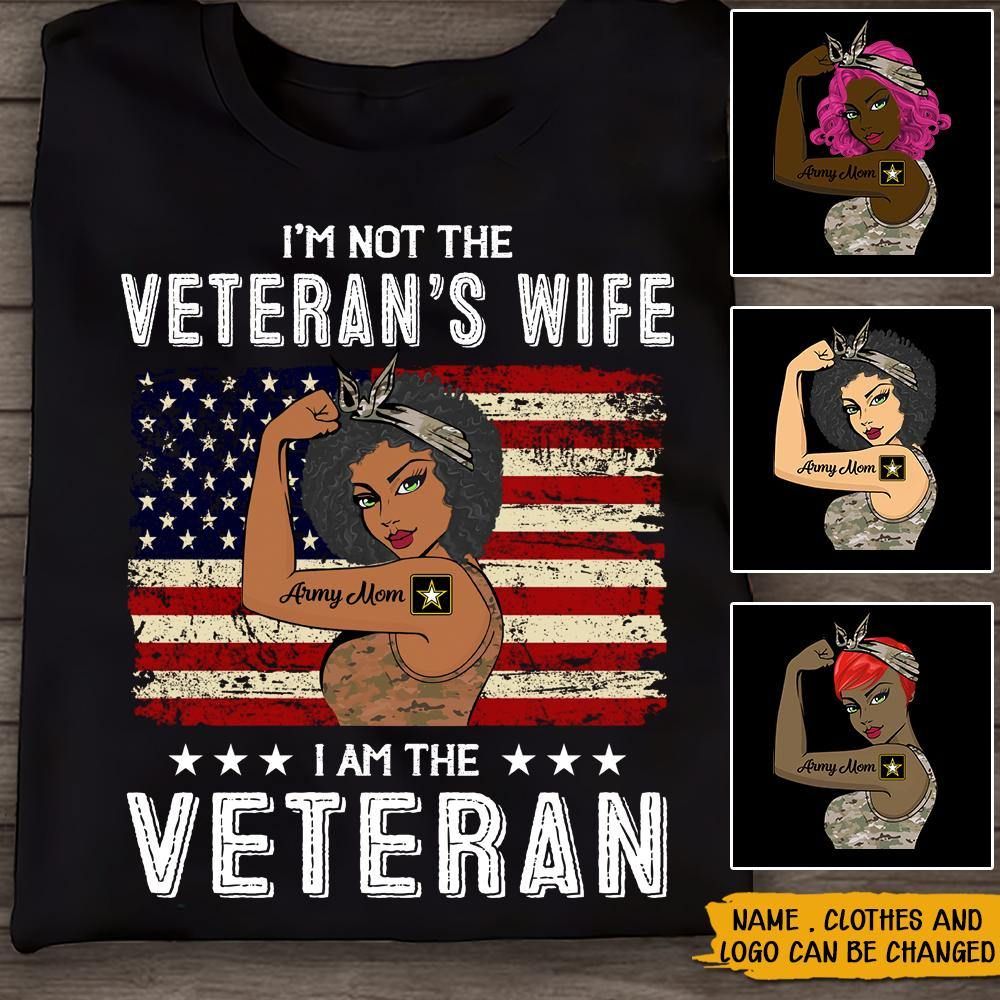Personalized Female Veteran T Shirt Im Not The Veteran Wife I Am Veteran CTM Youth Custom - Printyourwear