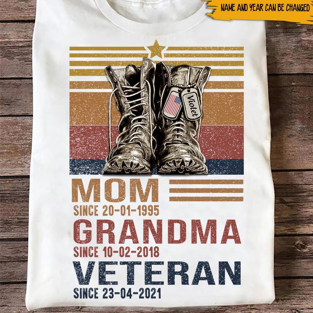Personalized Female Veteran T Shirt Mom Grandma Veteran CTM Youth Custom - Printyourwear