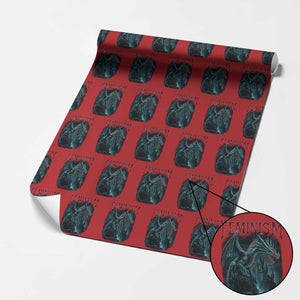 Feminism Dragon Wrapping Paper Roll Retro Vintage Gothic Fantasy Castle Feminist Empowerment TS10 Red Print Your Wear