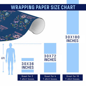 Feminist Protest Wrapping Paper Roll Peaceful But Pissed Off Floral Resist TS10 Print Your Wear