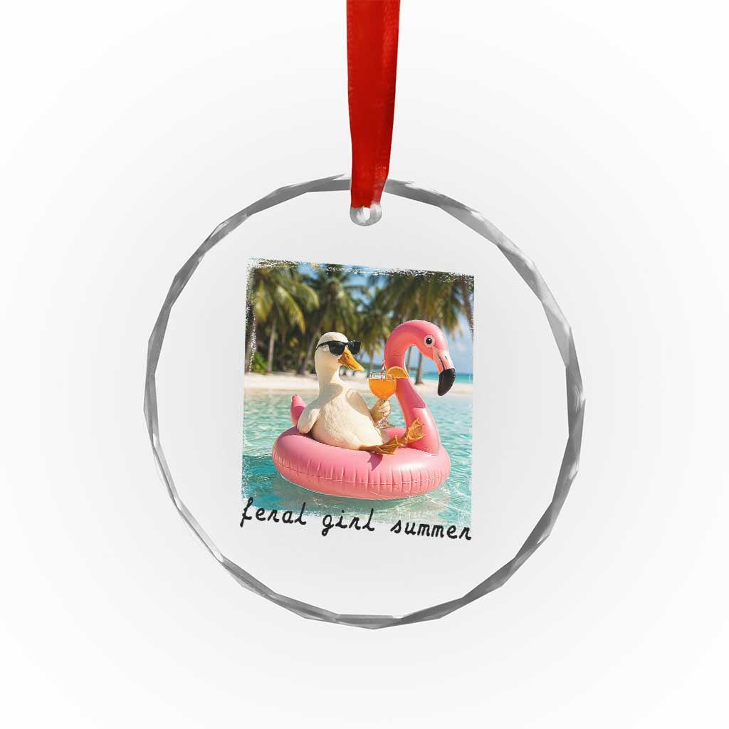 Feral Girl Summer Crystal Glass Ornament Silly Goose Summer Beach Meme TS14 Print Your Wear