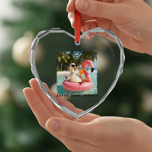 Feral Girl Summer Heart Crystal Glass Ornament Silly Goose Summer Beach Meme TS14 Print Your Wear