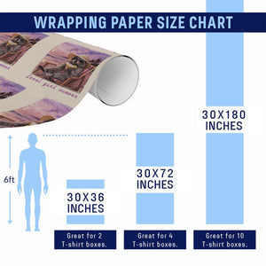 Feral Girl Summer Wrapping Paper Roll Funny Raccoon Summer Beach Meme TS14 Print Your Wear