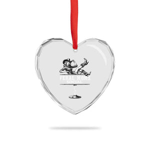 Feral Moms Social Club Heart Crystal Glass Ornament Western Cowgirl Mom Mother’s Day Gift TS14 Print Your Wear