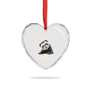 Ferret Dad Life Heart Crystal Glass Ornament Cute Exotic Animal Parent Gift TS12 Print Your Wear