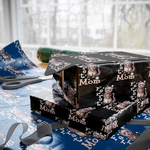Ferret Mom Life Wrapping Paper Roll Funny Cute Polecat Ferret Lover TS12 Black Print Your Wear