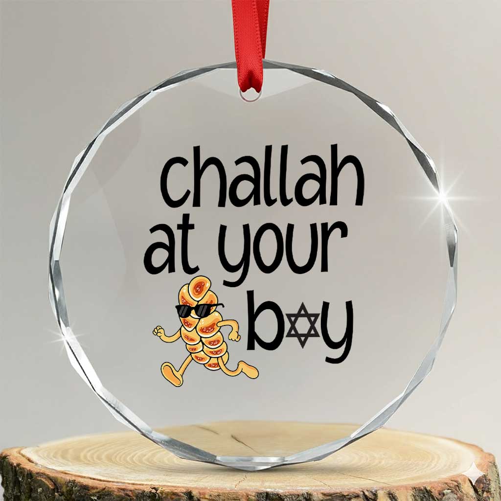 Festival Of Lights Gift Crystal Glass Ornament Hanukkah Challah At Ya Boy TS12 Transparent Glass 3'' Circle Print Your Wear