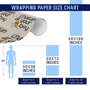 Festival Of Lights Gift Wrapping Paper Roll Hanukkah Challah At Ya Boy TS12 Print Your Wear