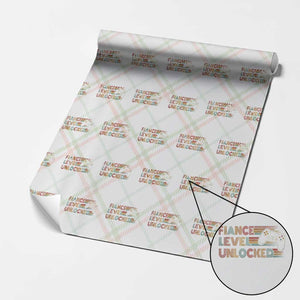 Fiance Level Unlocked Wrapping Paper Roll Retro Engaged Gifts For Him Gamer TS10 Christmas Plaid Print Your Wear