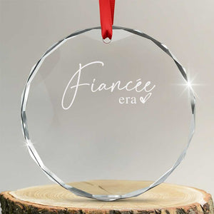 Fiancee Era Crystal Glass Ornament Engaged Bride Bachelorette Outfits TS10 Transparent Glass 3'' Circle Print Your Wear