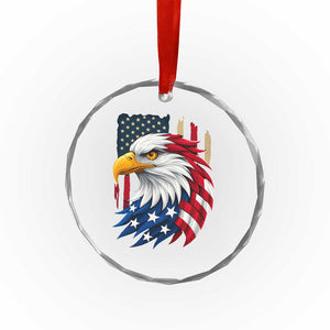 Fierce American Eagle Crystal Glass Ornament Bold Patriotic 4th of July USA Freedom TS02 Print Your Wear