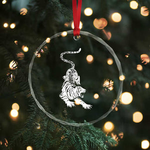 Fierce Anti Trump Tiger Graphic Crystal Glass Ornament No Kings No Fascists 8647 TS12 Print Your Wear