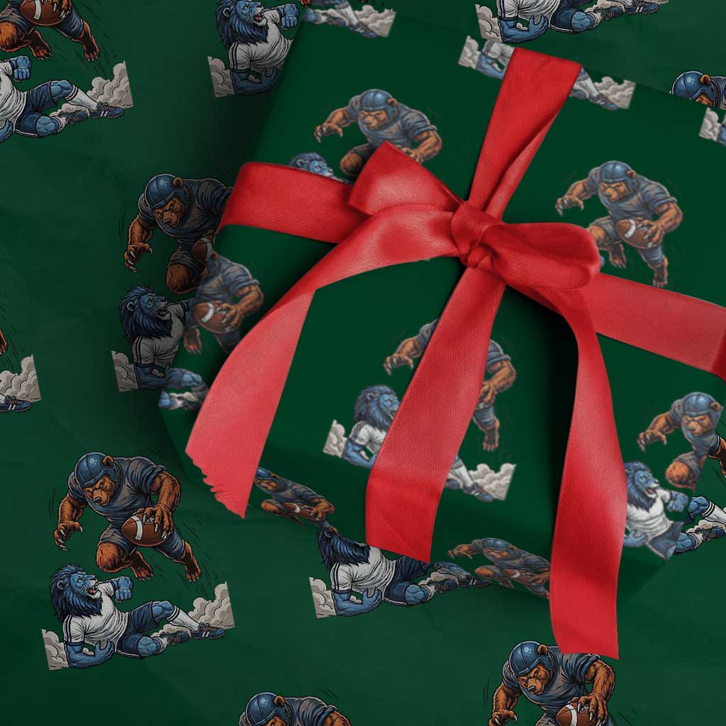 Fierce Br Defeating Lio Wrapping Paper Roll Gift For Football Lovers TS12 Green Print Your Wear