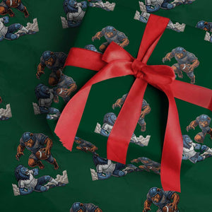 Fierce Br Defeating Lio Wrapping Paper Roll Gift For Football Lovers TS12 Green Print Your Wear
