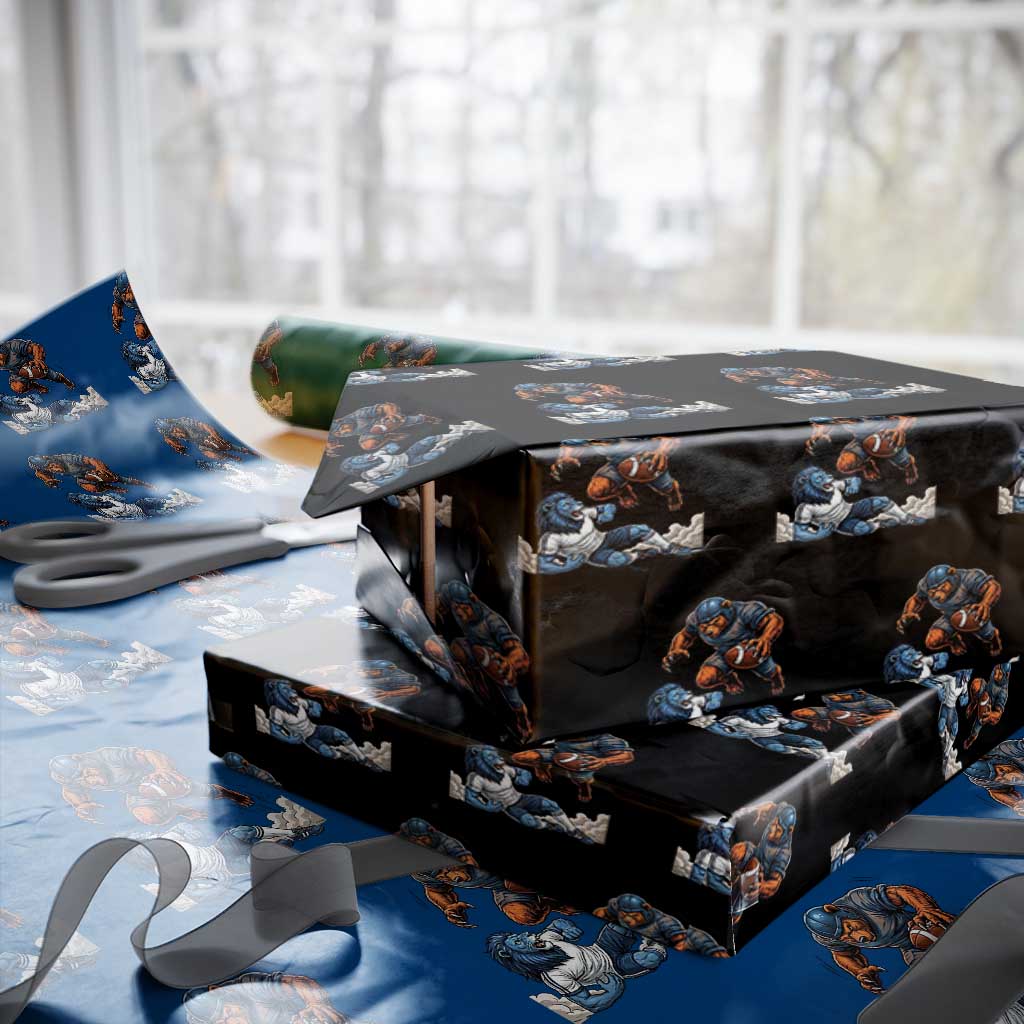 Fierce Br Defeating Lio Wrapping Paper Roll Gift For Football Lovers TS12 Black Print Your Wear