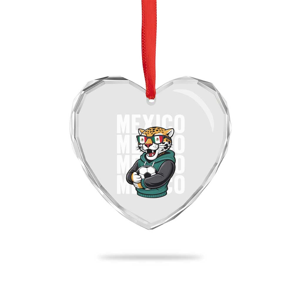 Fierce Mexico Jaguar Soccer Pride Fan Gift Heart Crystal Glass Ornament TS12 Print Your Wear