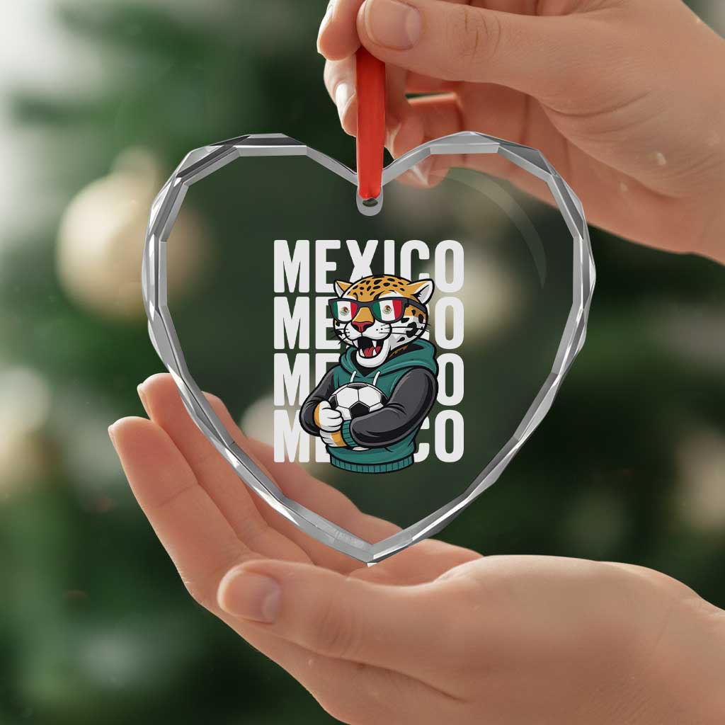 Fierce Mexico Jaguar Soccer Pride Fan Gift Heart Crystal Glass Ornament TS12 Print Your Wear
