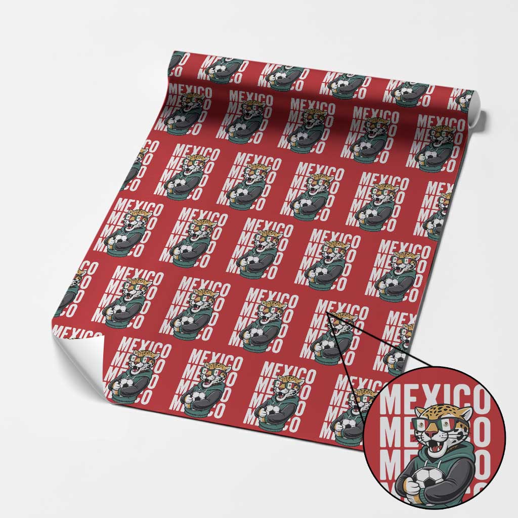 Fierce Mexico Jaguar Soccer Pride Fan Gift Wrapping Paper Roll TS12 Red Print Your Wear