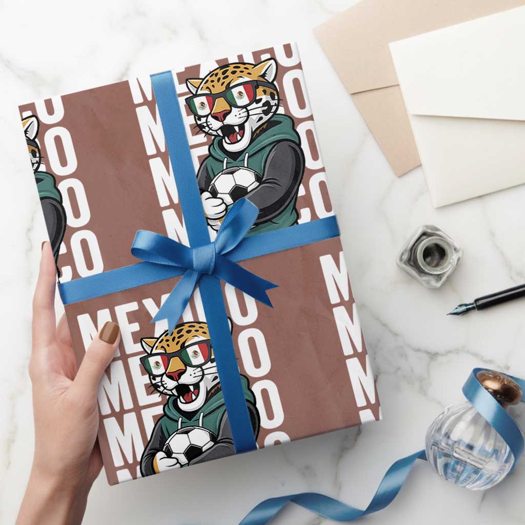 Fierce Mexico Jaguar Soccer Pride Fan Gift Wrapping Paper Roll TS12 Mocha Print Your Wear