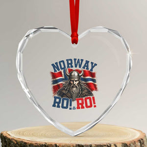 Fierce Norway Viking Warrior Ro Ro Heart Crystal Glass Ornament Patriotic Norge Norwegian Flag Funny Rowing Support TS02 Transparent Glass 3'' Heart Print Your Wear