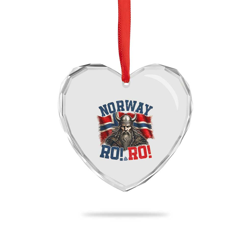 Fierce Norway Viking Warrior Ro Ro Heart Crystal Glass Ornament Patriotic Norge Norwegian Flag Funny Rowing Support TS02 Print Your Wear