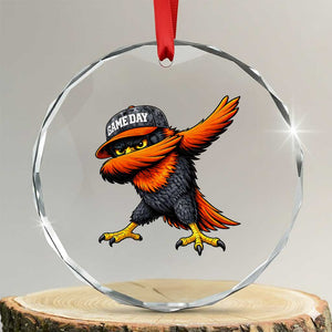 Fierce Oriole Spirit Graphic Crystal Glass Ornament Cool Game Day Sports Fan TS02 Transparent Glass 3'' Circle Print Your Wear