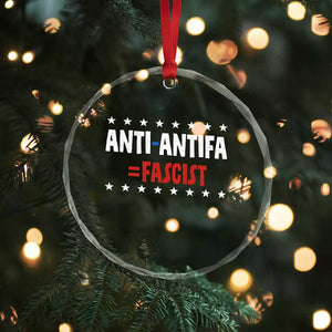Fight Fascism Protest Anti Fascism Crystal Glass Ornament Vintage Stars And Stripes TS11 Print Your Wear