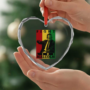 Fight Like Malcolm X Heart Crystal Glass Ornament African American Pride Gift TS12 Print Your Wear