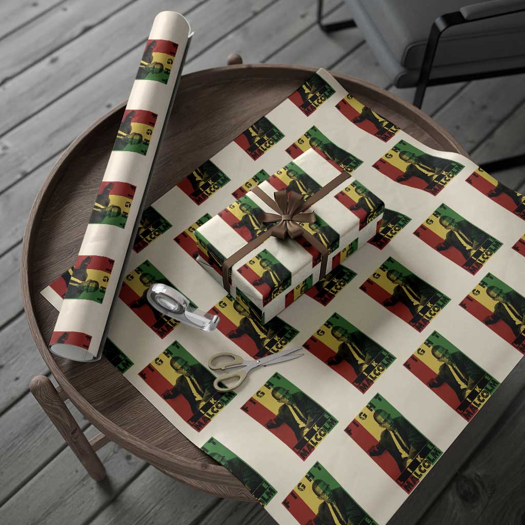 Fight Like Malcolm X Wrapping Paper Roll African American Pride Gift TS12 Beige Print Your Wear