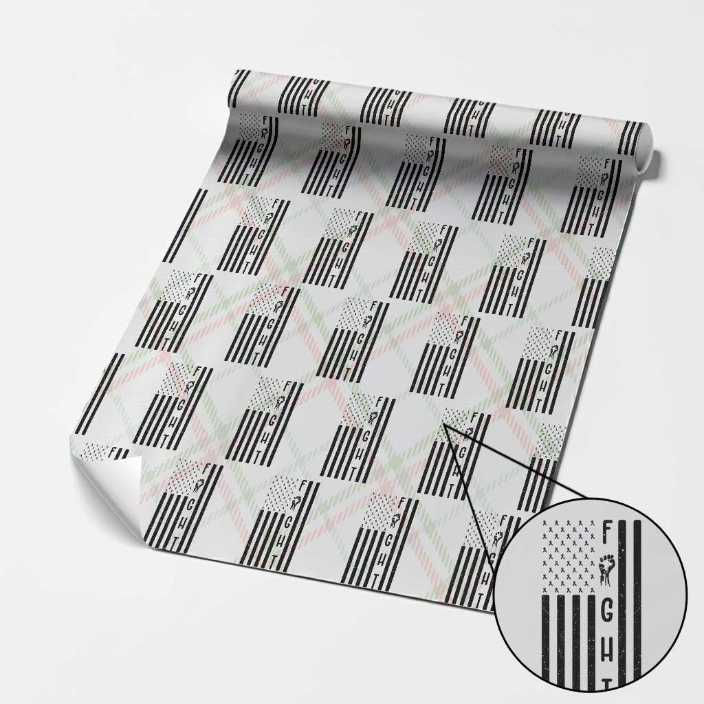Fight Skin Cancer Melanoma Fighter USA Flag Wrapping Paper Roll TS12 Christmas Plaid Print Your Wear