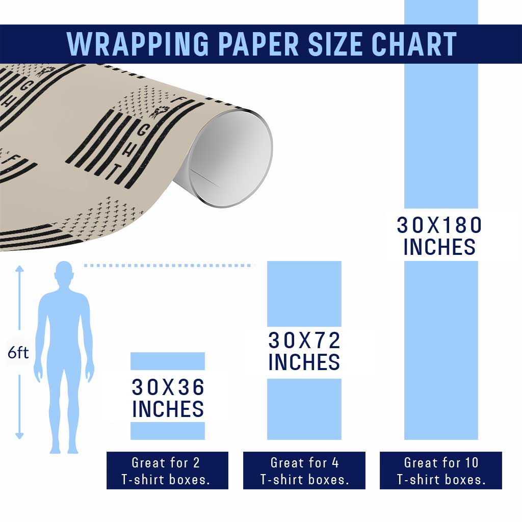 Fight Skin Cancer Melanoma Fighter USA Flag Wrapping Paper Roll TS12 Print Your Wear