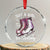 Figure Ice Skater Crystal Glass Ornament Just A Girl Who Loves Ice Skating TS11 Transparent Glass 3'' Circle Print Your Wear
