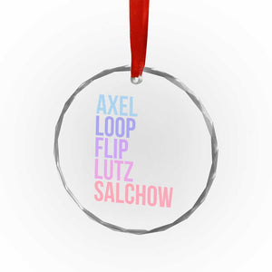 Figure Skating Lovers Crystal Glass Ornament Funny Axel Loop Flip Lutz Salchow TS11 Print Your Wear