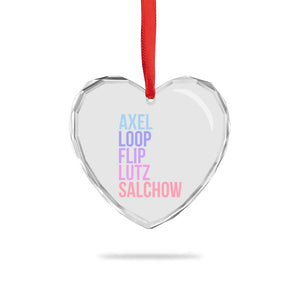 Figure Skating Lovers Heart Crystal Glass Ornament Funny Axel Loop Flip Lutz Salchow TS11 Print Your Wear