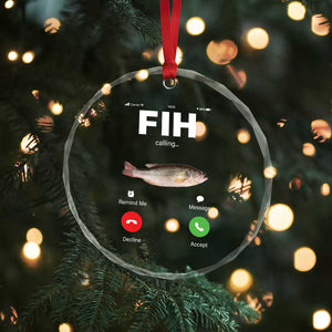 Fih Calling Remind me Message Decline Accept Crystal Glass Ornament Phone Call Fish TS10 Print Your Wear