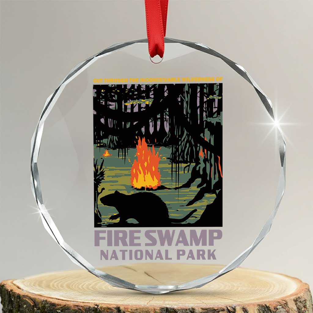 Fire Swamp National Park Crystal Glass Ornament Inconceivable Fantasy Adventure TS02 Transparent Glass 3'' Circle Print Your Wear