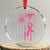 Firefighter Breast Cancer Awareness Crystal Glass Ornament Fight For A Cure American Flag TS10 Transparent Glass 3'' Circle Print Your Wear