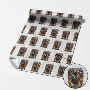 Firefighter USA 250th Anniversary Gift Wrapping Paper Roll 250 Years Of Courage TS12 Christmas Plaid Print Your Wear