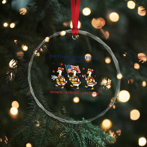Fireman 250 Years of America Crystal Glass Ornament Silly Goose Firefighter Honor Service Freedom TS14 Print Your Wear