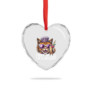 First Of All Im A Delight Princess Cat Quote Heart Crystal Glass Ornament Sci-Fi Book Lover Gift TS12 Print Your Wear