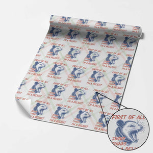 First of All Jesus Thinks I'm A Delight Wrapping Paper Roll Funny Opossum Christian TS14 Christmas Plaid Print Your Wear