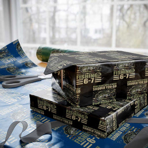 Fishing 67 Meme Wrapping Paper Roll How Many Days A Week Should You Go Fishing Camo Flag TS11 Black Print Your Wear