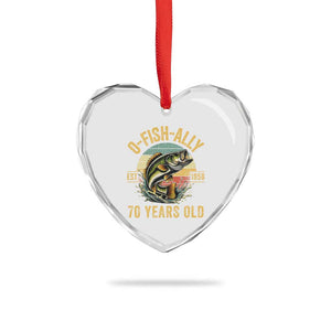 Fishing 70th Birthday Heart Crystal Glass Ornament O Fish Ally 70 Years Old Fisherman Gifts TS11 Print Your Wear