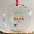 Fishing Dad Crystal Glass Ornament Reel Cool Papa Retro Vintage TS02 Transparent Glass 3'' Circle Print Your Wear