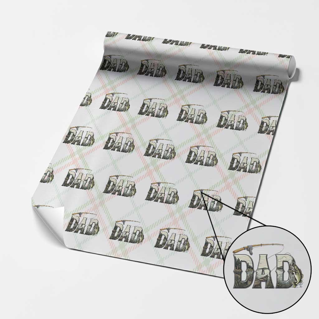 Fishing Dad Wrapping Paper Roll Funny Angler Fathers Day Gift TS12 Christmas Plaid Print Your Wear